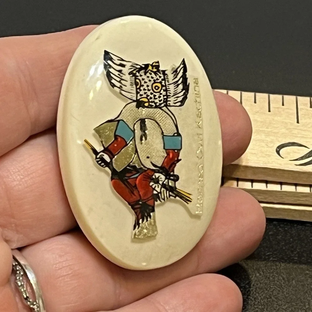Great Horned Owl Kachina Magnet Native American Souvenir Collectible